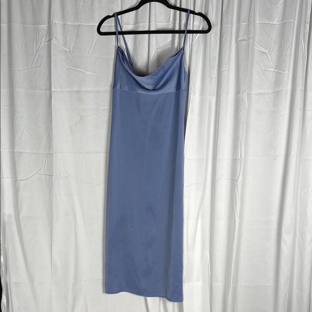 Weworewhat Slate Midi Dress with Cowl Neck